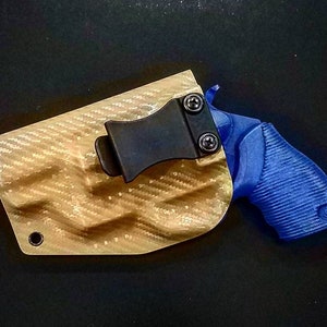 Taurus The Judge Public Defender Polymer Frame Holster - Left Hand IWB - Killer Coyote Brown Carbon Fiber