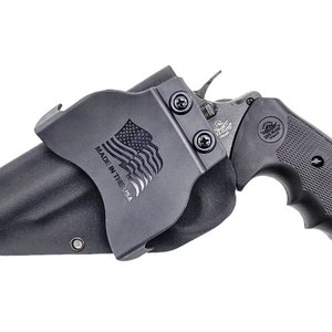 Rock Island Model 200 .38 Special Holster - 4 Inch Barrel - M206 Revolver - Tactical Black Kydex - Right Hand OWB - Paddle Clip