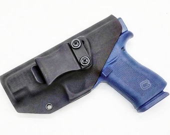 Glock 48 Holster - Tactical Black Kydex Holster - IWB Left Handed - OWB Right Handed