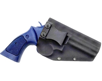 Smith & Wesson Model 686 .357 Magnum Revolver 4 Inch Barrel Kydex Holster - Right Hand IWB - Left Hand OWB - Tactical Black Kydex
