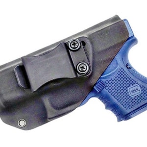 Glock 26 Holster - Tactical Black Kydex Holster - OWB Right Handed