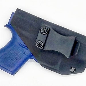 Glock 43 Holster - Tactical Black Kydex - IWB Right Hand - OWB Left Hand - Lightweight Kydex Holster