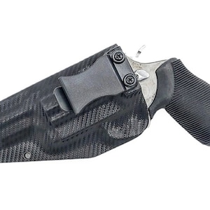 Taurus The Judge Magnum 4510 5 Round 3Mag Revolver 3 Inch Barrel Carbon Fiber IWB Holster Left Hand 45 Cal / 410 Shotgun