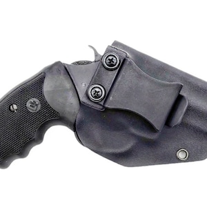 Funda Charter Arms Undercover .38 Special - Revólver con cañón de 2 pulgadas - Funda táctica negra Kydex - Mano derecha IWB - Mano izquierda OWB