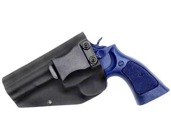 Smith & Wesson Model 686 .357 Magnum Revolver 4 Inch Barrel Kydex Holster - Right Hand OWB - Left Hand IWB - Tactical Black Kydex