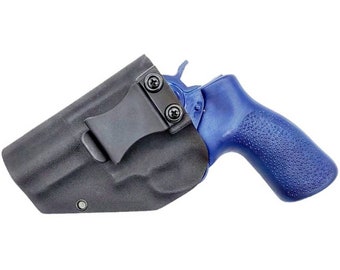 Funda Ruger GP100 - Cañón de 3 pulgadas - Kydex negro táctico - Mano derecha OWB - Mano izquierda IWB - .44 Special