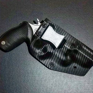 Taurus The Judge Magnum Holster - Carbon Fiber Kydex - .45 Colt/.410 Gauge - 3 Inch Barrel 3 Inch Cylinder - Right Hand IWB/Left hand OWB