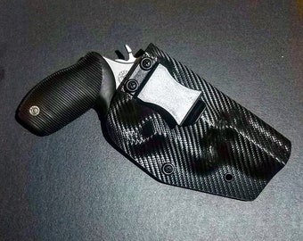 Taurus The Judge Magnum Holster - Carbon Fiber Kydex - .45 Colt/.410 Gauge - 3 Inch Barrel 3 Inch Cylinder - Right Hand IWB/Left hand OWB