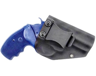 Charter Arms Bulldog .44 Funda Especial - Revólver de Cañón de 2.5 Pulgadas - Kydex Negro Táctico - Mano Derecha IWB - Mano Izquierda OWB