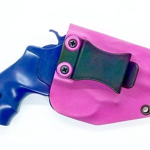 Smith & Wesson Model 642 Revolver .38 Special 1.875 Inch Barrel J Frame Bubblegum Pink Kydex Holster IWB Right Hand