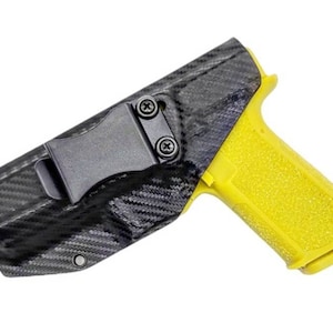 Glock 17 P80 V2 Kydex Holster - Black Carbon Fiber Kydex - Right Hand OWB - Left Hand IWB