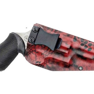 Taurus The Judge Magnum Holster - Blood Red Kryptek Kydex Holster - Right Hand IWB - Left Hand OWB - 4510 - 3 Inch Barrel - 3 Inch Chamber