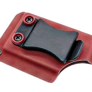 Kydex Wallet - Money Clip - Titular de la tarjeta de crédito - Titular de la tarjeta de visita - EMT Red Kydex