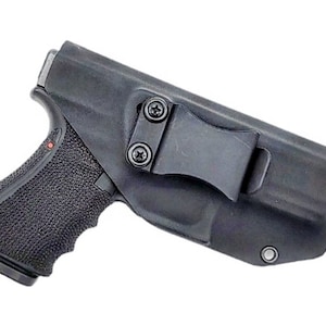 Glock 19 Kydex Holster - Right Hand IWB - Left Hand owb - Tactical Black Kydex