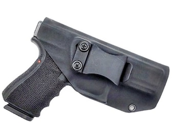 Glock 19 Kydex Holster - Right Hand IWB - Left Hand owb - Tactical Black Kydex