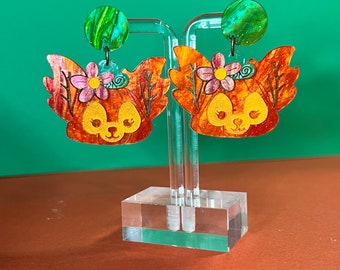 Lina Bell Pumpkin Earrings | Acrylic Earrings | Halloween Earrings