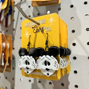 Boucles d&#39;oreilles Mickey effrayant | Boucles d&#39;oreilles en acrylique | Boucles d&#39;oreilles Halloween
