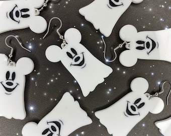 Ghost Mickey-oorbellen | Acryloorbellen | Halloween-oorbellen
