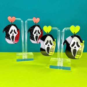 Spookachtige oorbellen | Acryloorbellen | Halloween-oorbellen | Verschrikking