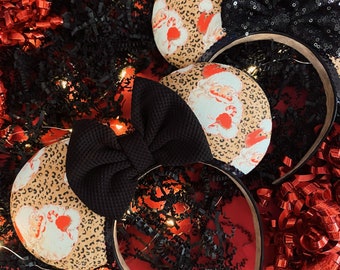 Santa leopard Mouse Ears II | Christmas Mouse Ears