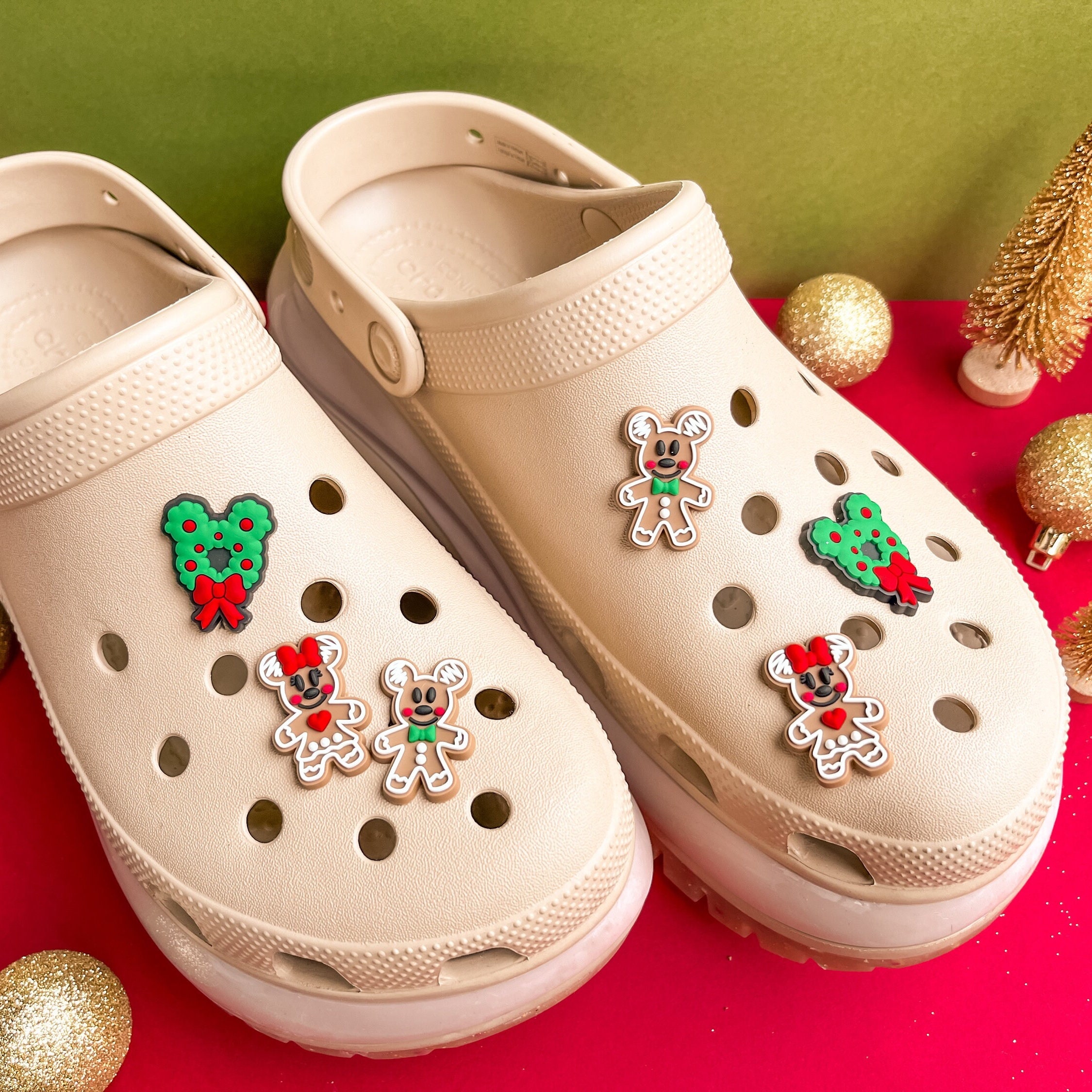 Cute 1pcs Disney Cartoon Mickey PVC Heart Shoe Crocs Charms DIY Shoe  Aceessories Decoration Fit Sandals Buckle Unisex Kids Gifts