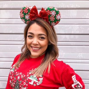 Christmas Mickey Ears I | Peppermint Mickey Ears