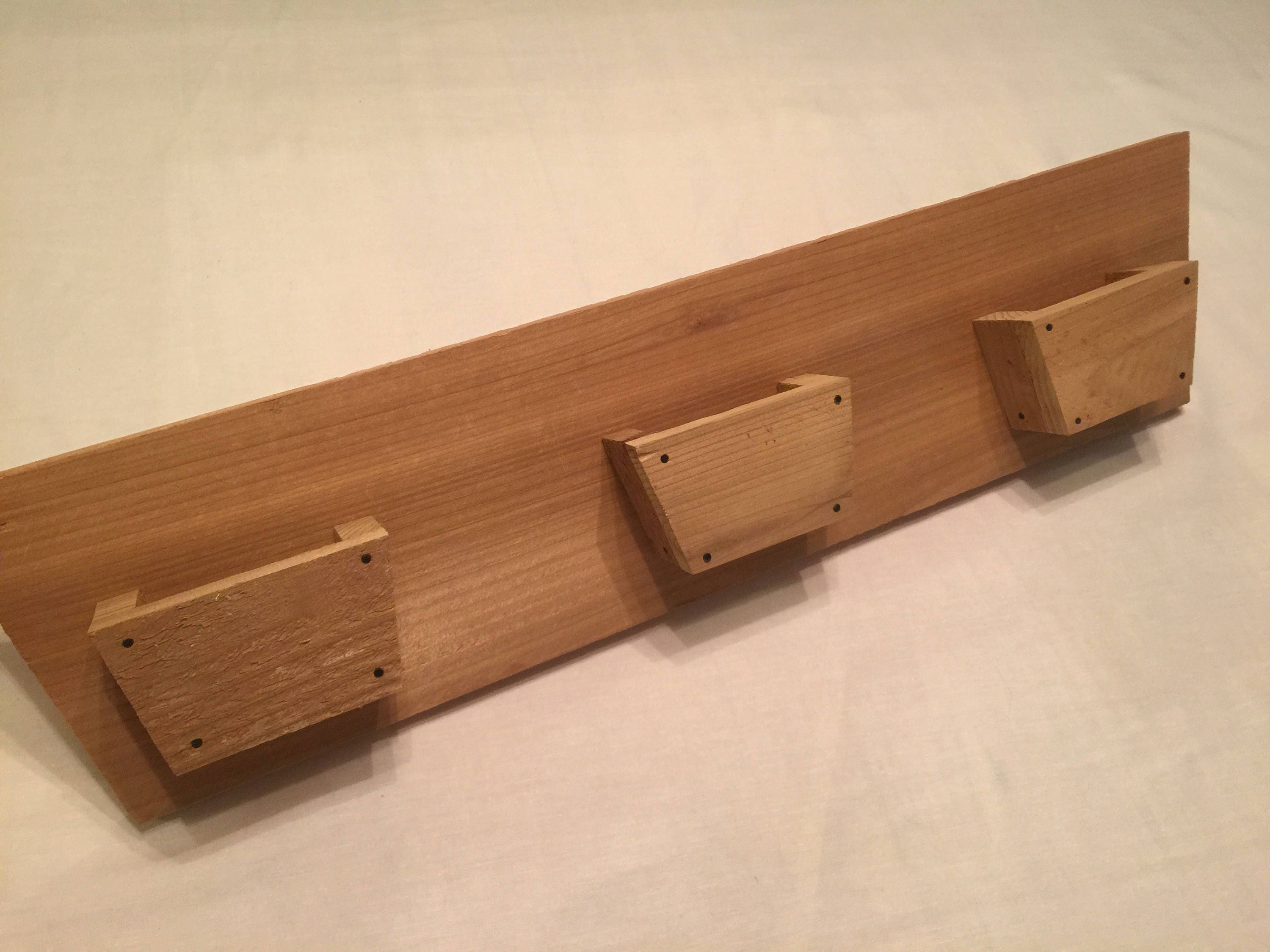 Cedar Wood Wall Mount Plant Holder Etsy