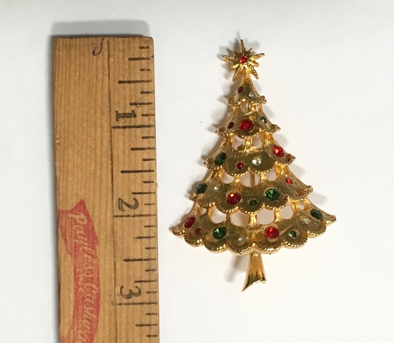 Christmas Tree Brooch MYLU Vintage Book Piece Jewelry Etsy
