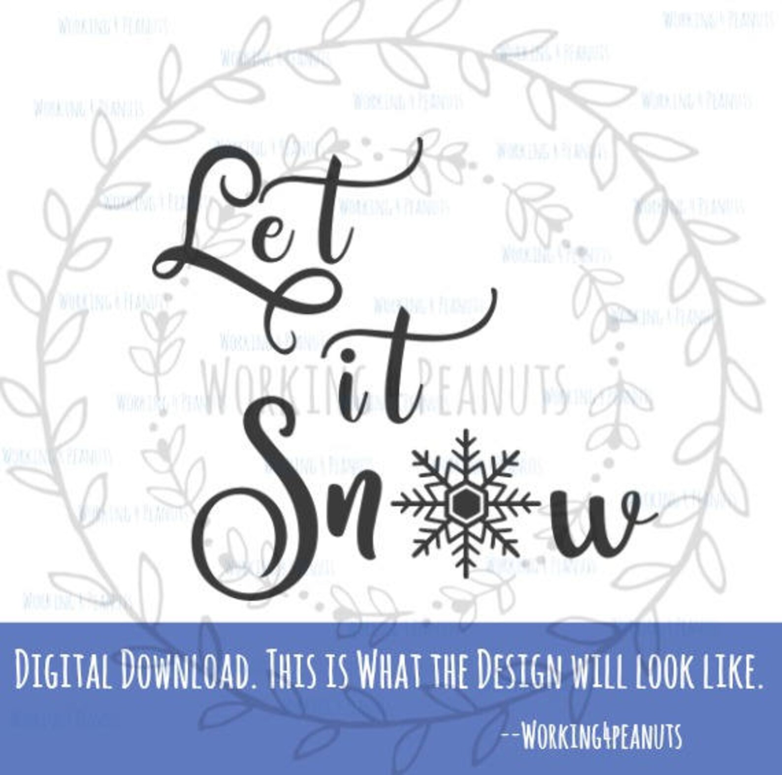 Let It Snow Svg Let It Snow Let It Snow Cut File Winter Etsy