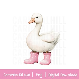 5 Silly Goose Clipart l Watercolor PNG l Silly Goose l Whimsical Clipart l Commercial Use | Nursery Art | Baby Shower | Goose Clip Art
