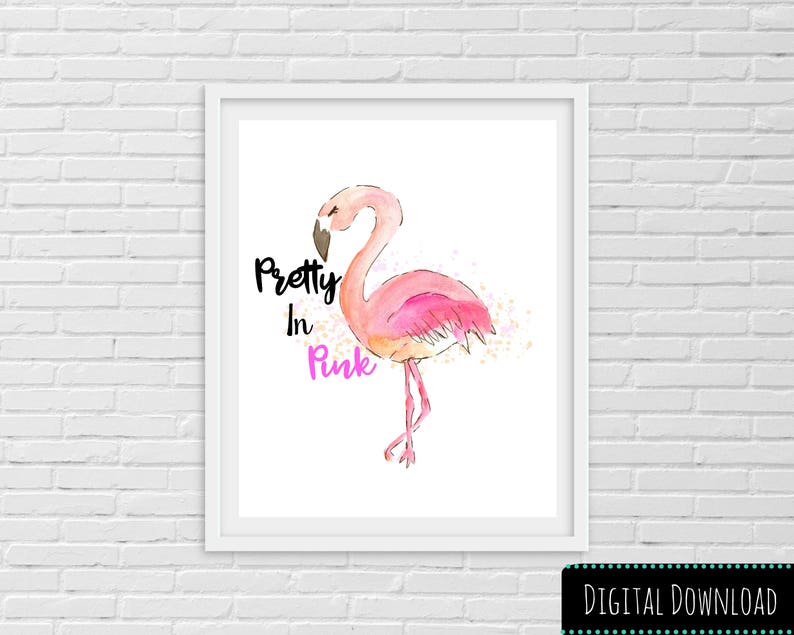 Flamingo Printable, Printable Wall Art, Printable Art, Flamingo Wall ...
