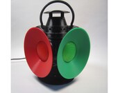 Railroad Switch Lamp Night Light, 3D Printed, LED, Automatic Operation, Lantern, Bed Side Table Lamp, Train Decor