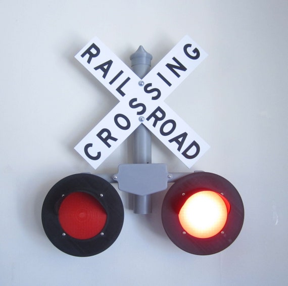 toy railroad crossing signal lights