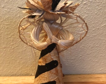 4" Tapa Angel Ornaments,Tribal Ornaments,Hand Made In Maui,Hawaiian Christmas Angels,Abaca Angels,Polynesian Style Ornaments,Christmas Angel