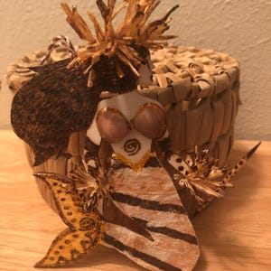 Ornamenti a forma di sirena Tapa, ornamenti natalizi in stile polinesiano, sirene decorative, ornamenti natalizi, ornamenti in stile hawaiano, decorazioni stagionali