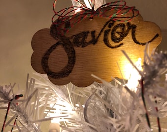 10-teiliges Wort der Inspiration Holzverbrannte Ornamente, ganzjährige Ornamente, Weihnachtsschmuck, Worte, die Bedeutung haben, Ornamente, Gottesworte