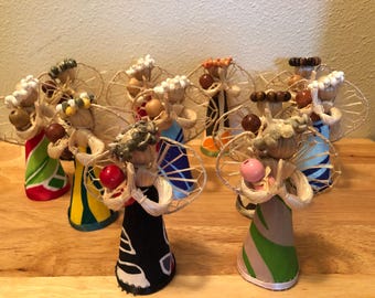 In-Chanting Hawaiian Style Abaca Angel Ornaments,Hawaiian Trinkets,Decorative Angels,Abaca Angels,Hawaiian Ornaments,Hand Made In Maui,Angel