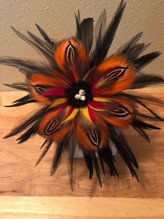Polynesian Style Feather Hair Pick,hawaiian Feather Art