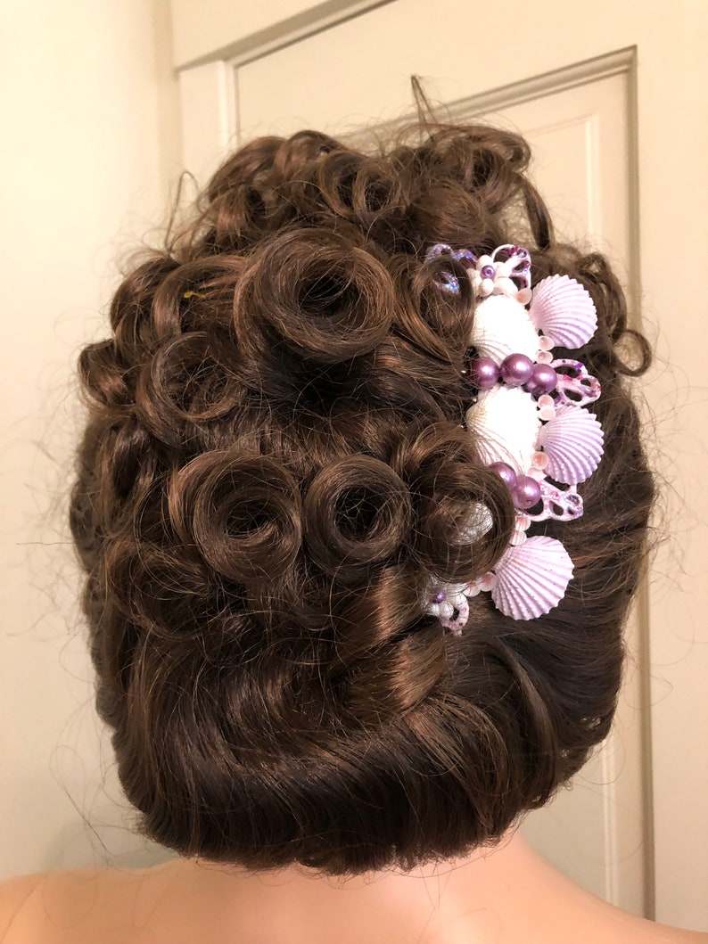 Mermaid Style Shell Comb,Cockle Shell French Comb,Up-Do French Comb,Hair Trinkets,Fancy Shell Combs,Polynesian Wear,Hawaiian Headdress.Shell