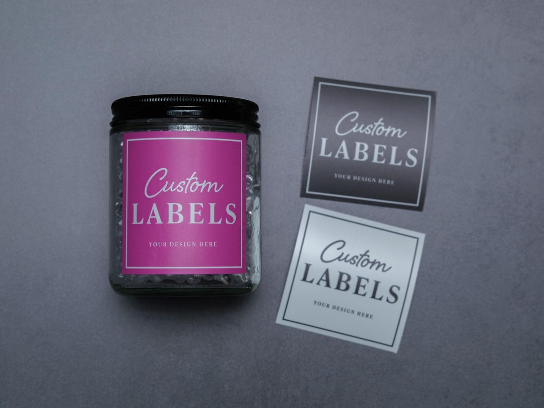 Custom Logo Candle Labels Easy Apply Opaque Jar Stickers Waterproof ...