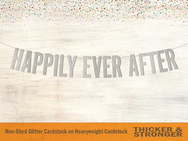 Happily Ever After Banner Block Letters Wedding Banner - Etsy