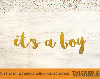 It’s A Boy Banner, Script Font - Gender Reveal, Baby Shower Banner, Baby Shower Decor