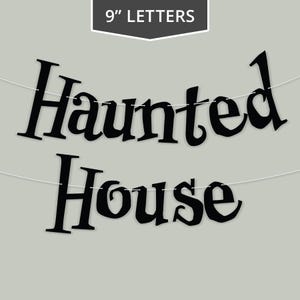 Custom Banner, Haunted Style, 9&quot; - Large Banner, Halloween, Scary, Haunted House, Bloody, Happy Halloween