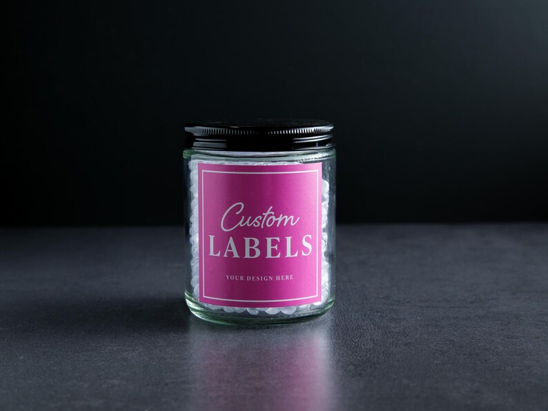 Custom Logo Candle Labels Easy Apply Opaque Jar Stickers Waterproof ...