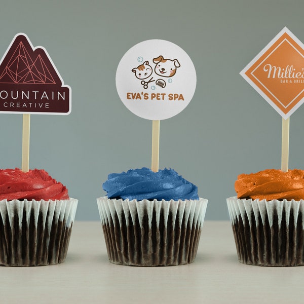 Logo Cupcake Toppers Etsy