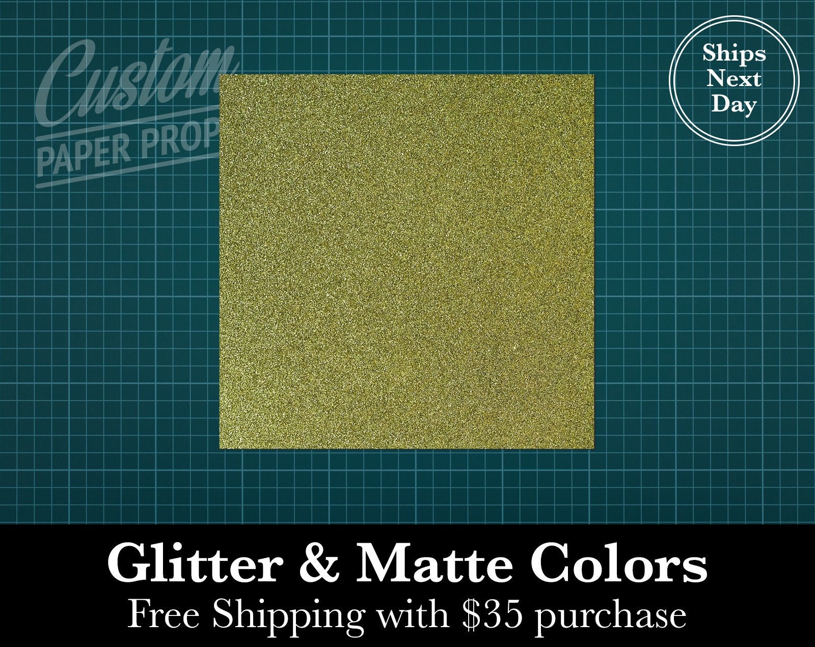 Square Glitter or Matte Card Stock Shape Icons Wall Etsy
