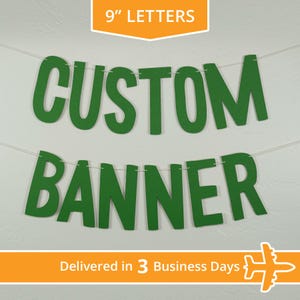 Custom Banner, Wilderness Style, 9&quot; - Delivered in 3 Days