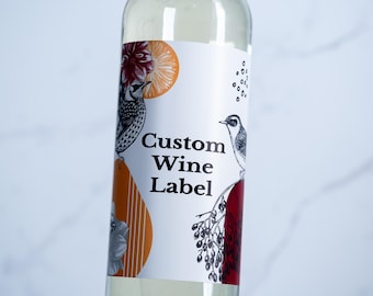 Custom Wine Label Stickers: Personalized, Ready to Use (3 Sizes Available)