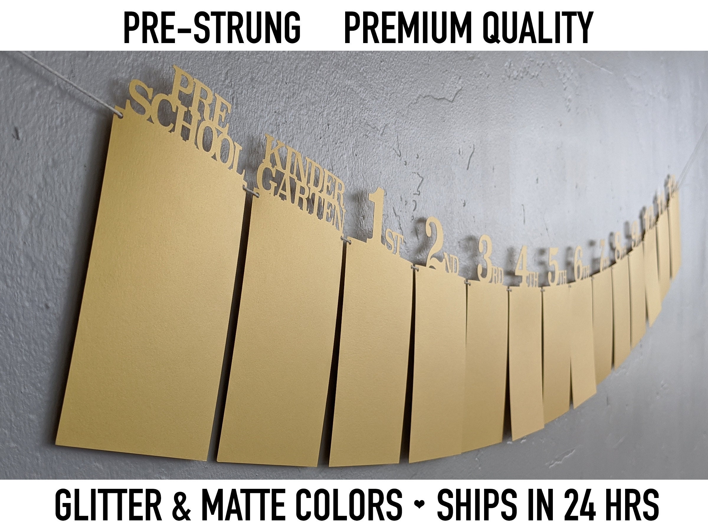 Elementary School Pre K to 6th Grade Photo Banner,  - Grades, Grad Party Decorations 2025, Graduation Photo Banner, Preschool