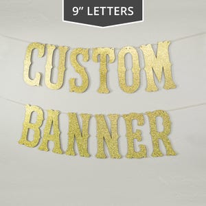Custom Banner, Western Style, Large Size 9&quot; - Personalized Party Banner Decor, Customized Banner, Western Theme, cowboy cowgirl rodeo